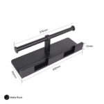 STERN KONZEPT PAPER HOLDER STAINLESS STEEL MATT BLACK WITHOUT STONE - Image 2