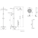 KOHLER ALEO THERMOSTATIC 3-WAY SHOWER COLUMN - Image 2