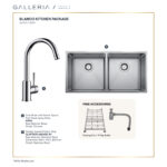 BLANCO QUATRUS 400/400-IU STAINLESS STEEL SINK PACKAGE