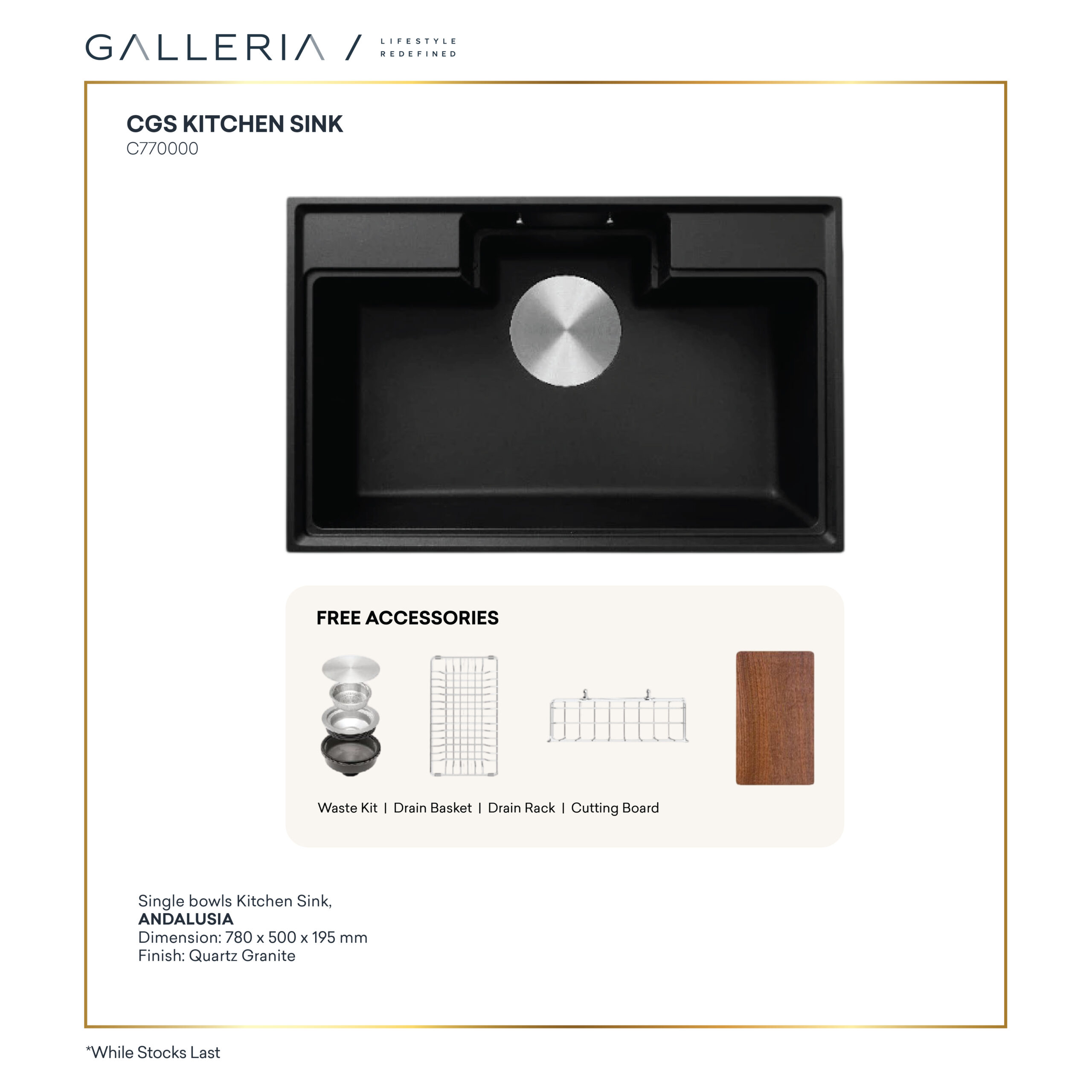 CGS Kitchen Package-01 CGS ANDALUSIA KITCHEN SINK - Image 1