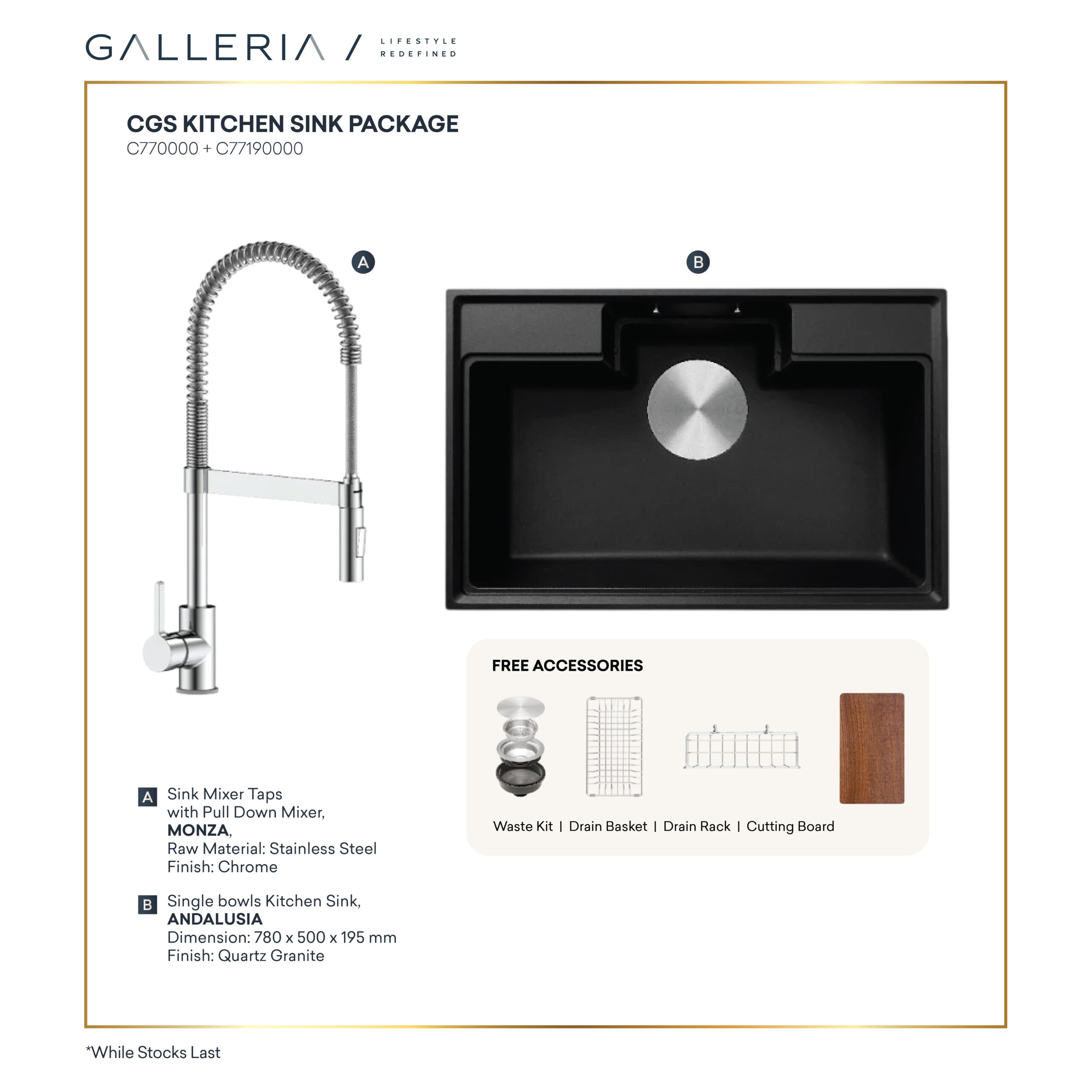 CGS Kitchen Package-02 (1) CGS ANDALUSIA KITCHEN SINK PACKAGE - Image 1