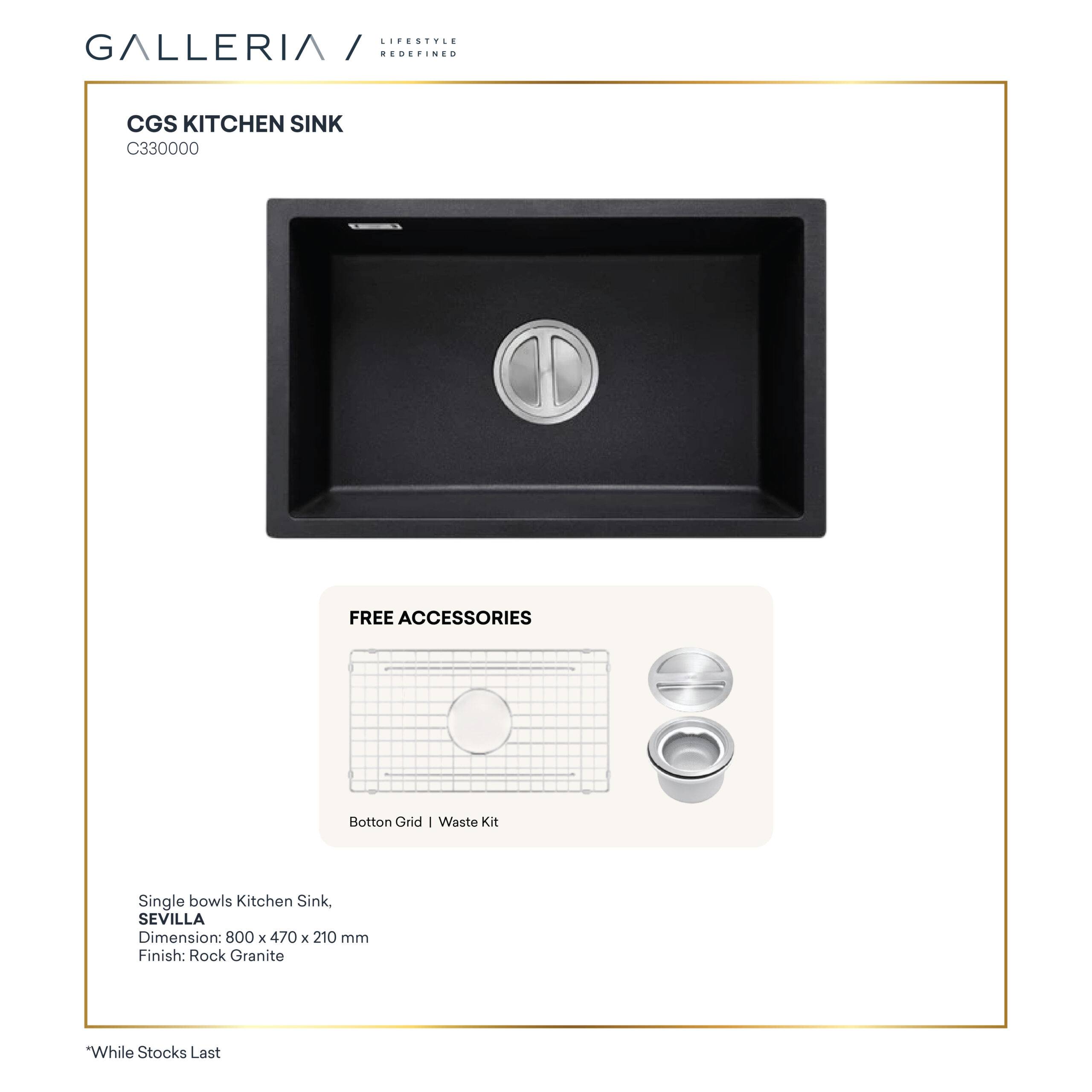 CGS Kitchen Package-03 CGS SEVILLA KITCHEN SINK - Image 1