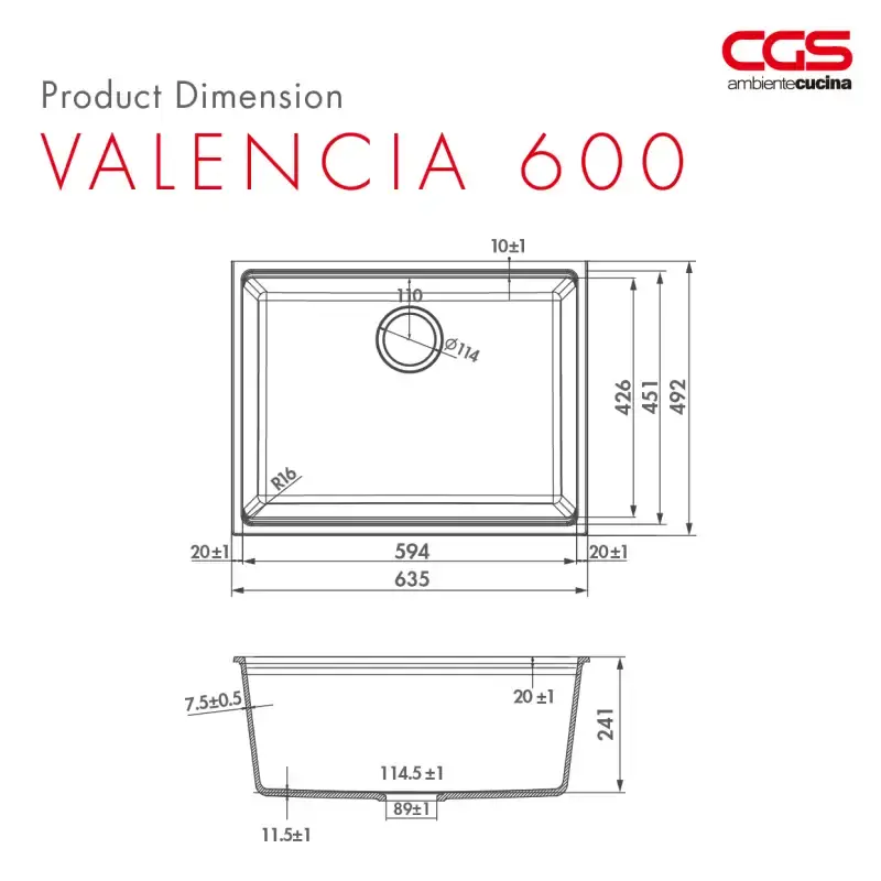 CGS VALENCIA 600-U KITCHEN SINK PACKAGE - Image 2