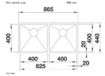 BLANCO QUATRUS 400/400-IU STAINLESS STEEL SINK PACKAGE - Image 2