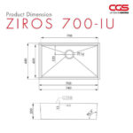 CGS ZIROS 700-IU KITCHEN SINK - Image 2